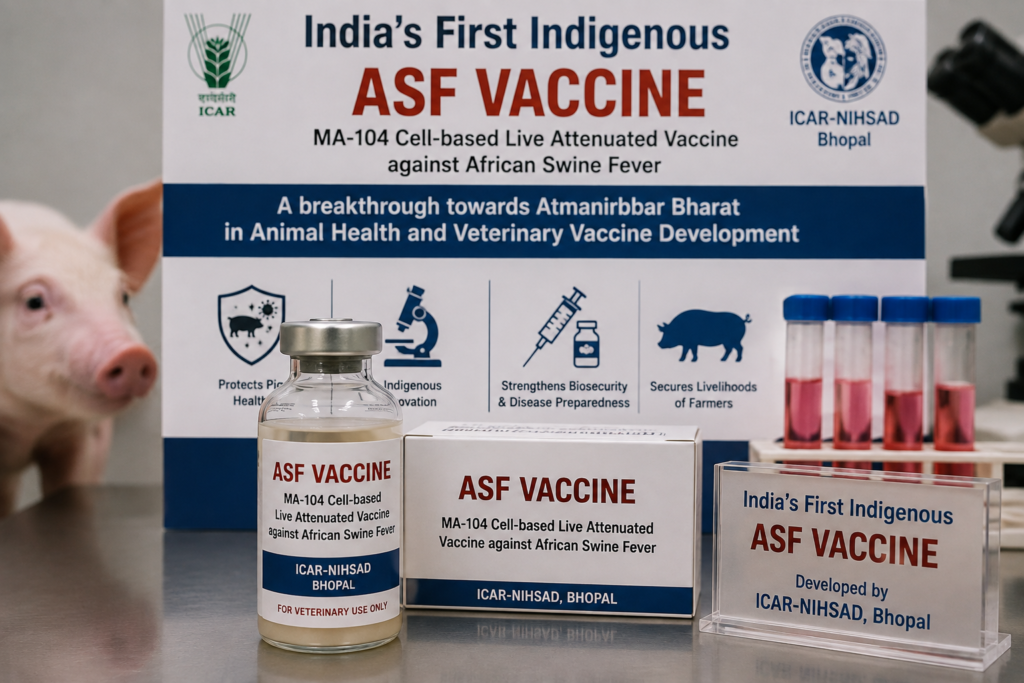 India’s First Indigenous ASF Vaccine: ICAR Scientists Felicitated for Landmark Achievement