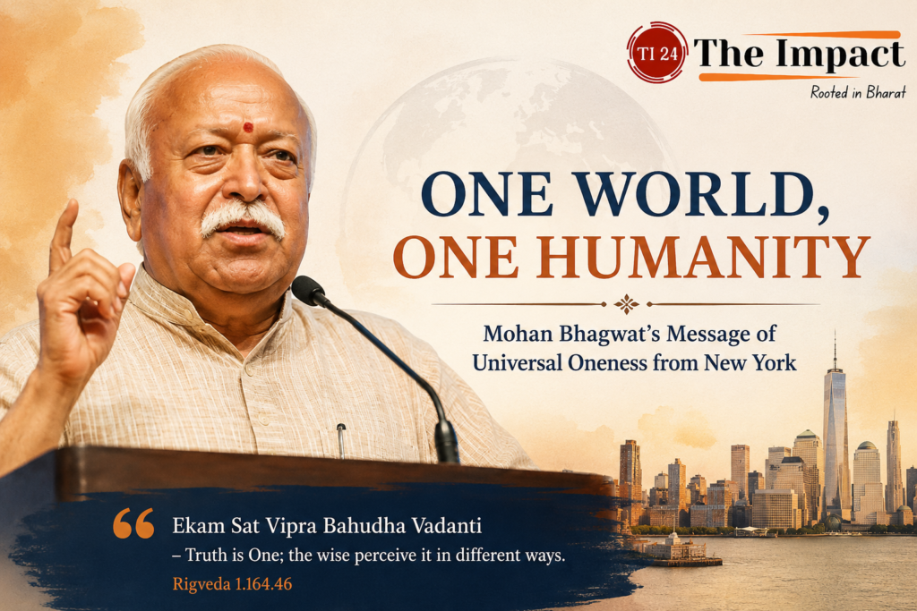 One World, One Humanity: Sarsanghchalak Dr. Mohan Bhagwat’s Message of Universal Oneness from New York