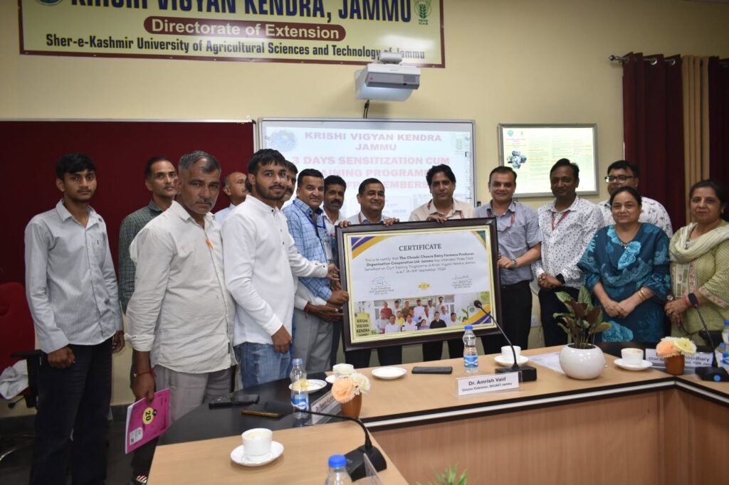 Sensitization-cum-Training Programme on Self-Financing System Concludes at KVK Jammu
