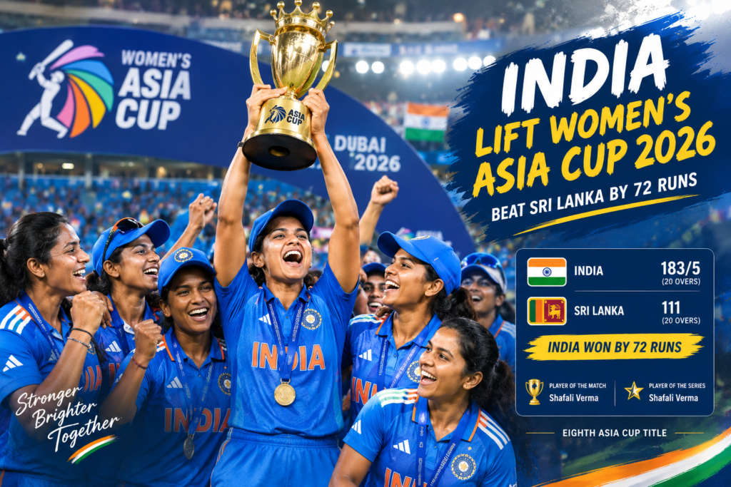 India Dominate the Final to Seal Women’s Asia Cup 2026 Triumph